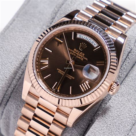 rolex day date ii rose gold chocolate dial price|Rolex datejust everose gold price.